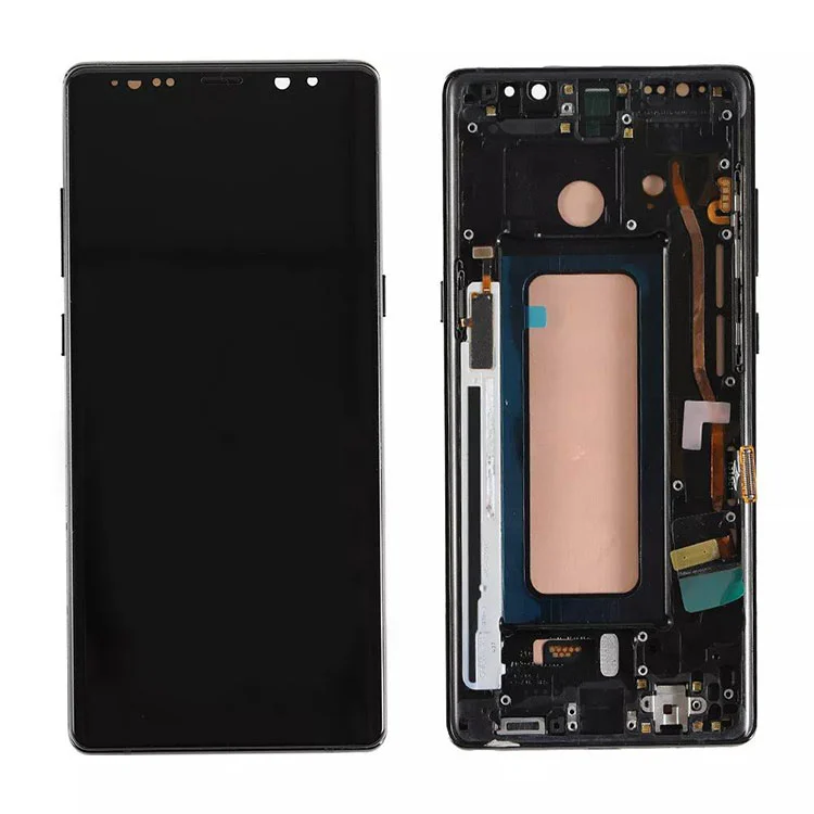 For Samsung Galaxy Note 8 LCD OLED DISPLAY SCREEN DIGITIZER Assembly med ramme